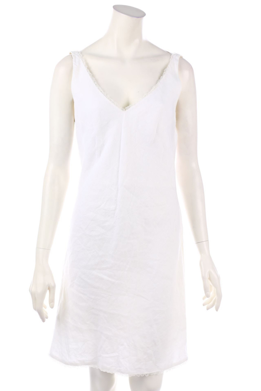 Anna Riska - Kleid aus Leinen mit tiefem Ausschnitt - D 38-40