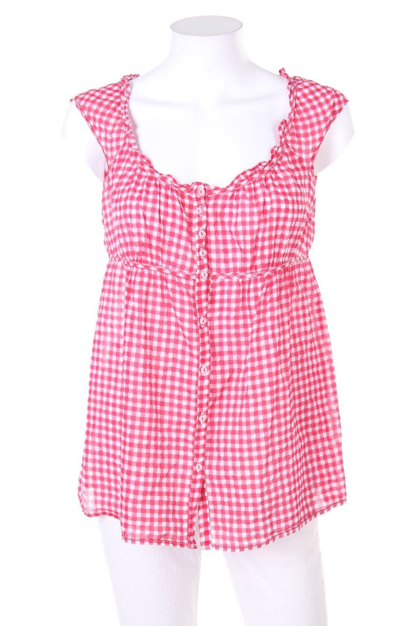 promod - Blusentop mit Karo-Muster - M