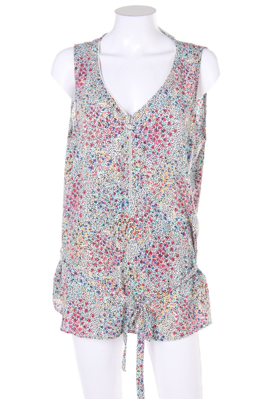 Carnaby - Blouse Top with Print with Zipper - XL