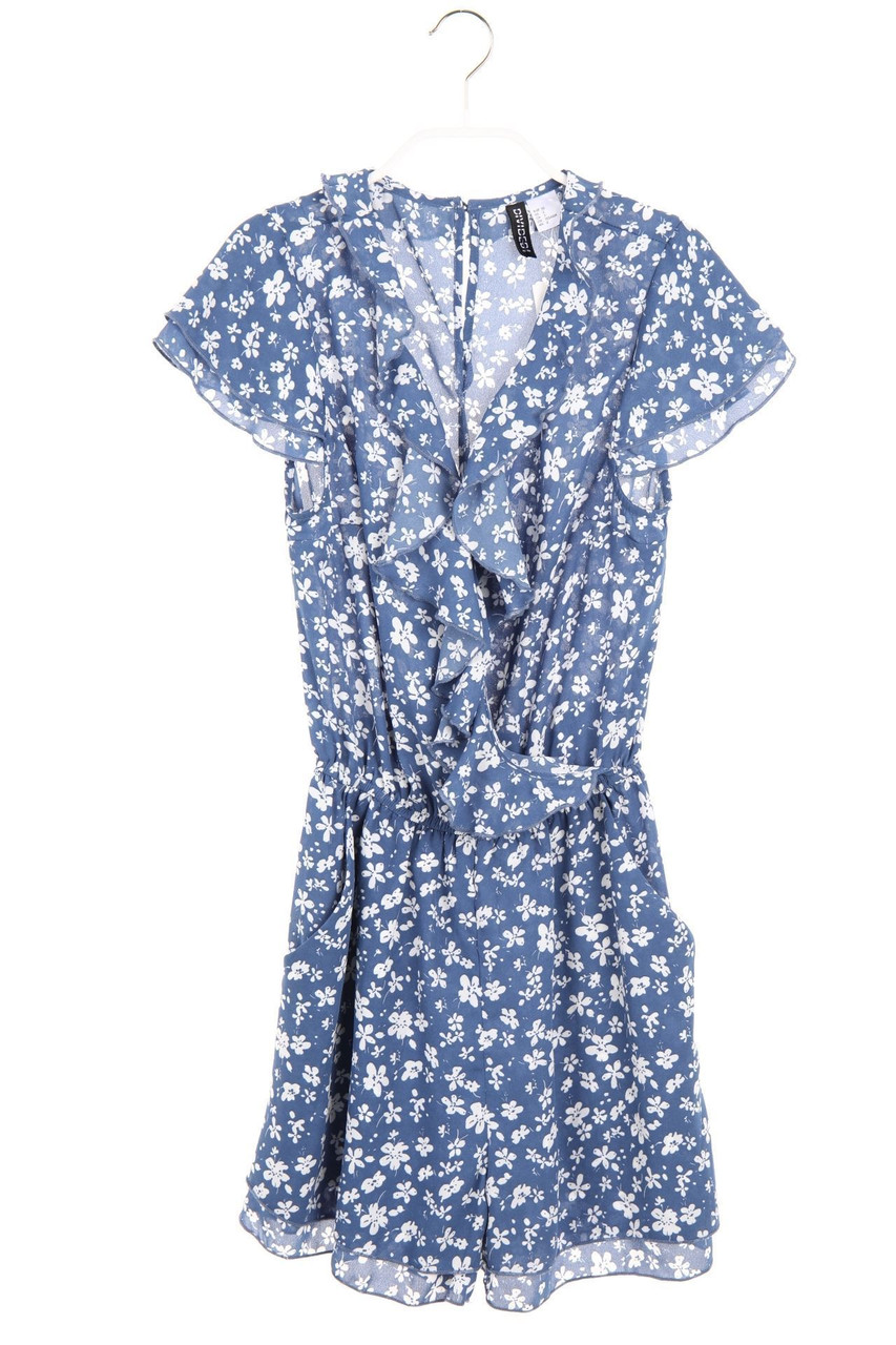 H&M DIVIDED - Playsuit in Wickel-Optik mit Volants mit Blumen-Print - D 32