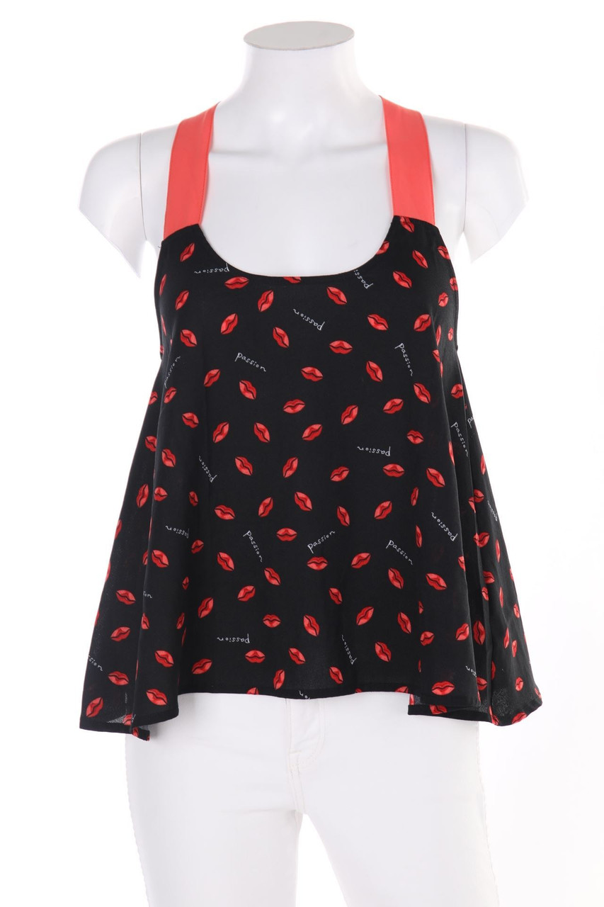 No Label - A-line Top with Print - M