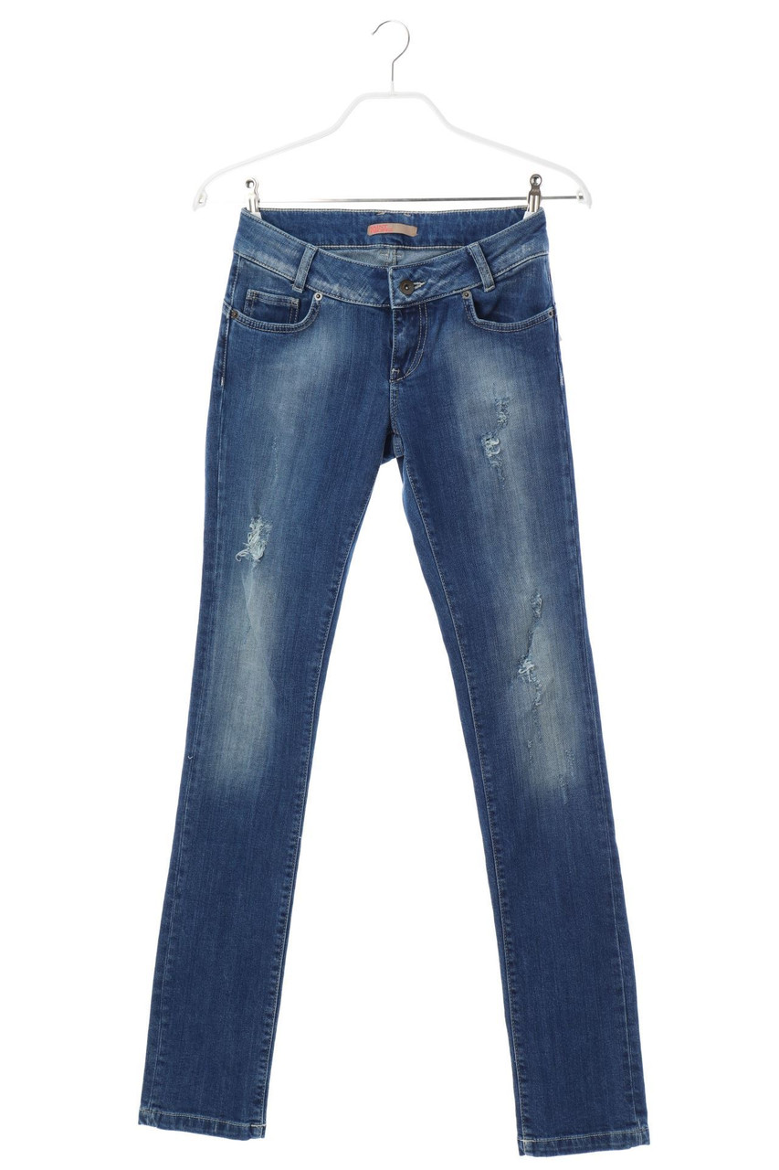 SAINT TROPEZ - Destroyed Skinny-Jeans aus Baumwoll-Mix - W28