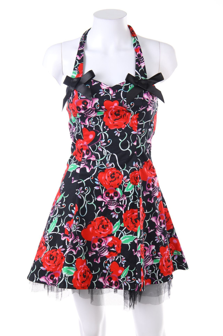 Hearts & Roses - Neckholder Dress, 50s-style - D 36