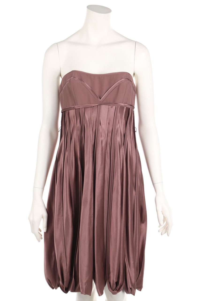BCBG MAXAZRIA RUNWAY - Kleid aus Seide mit Falten - D 36