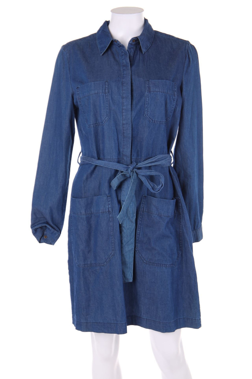 witchery - Jeans-Hemd-Jeanskleid aus Baumwolle mit Gürtel - D 40