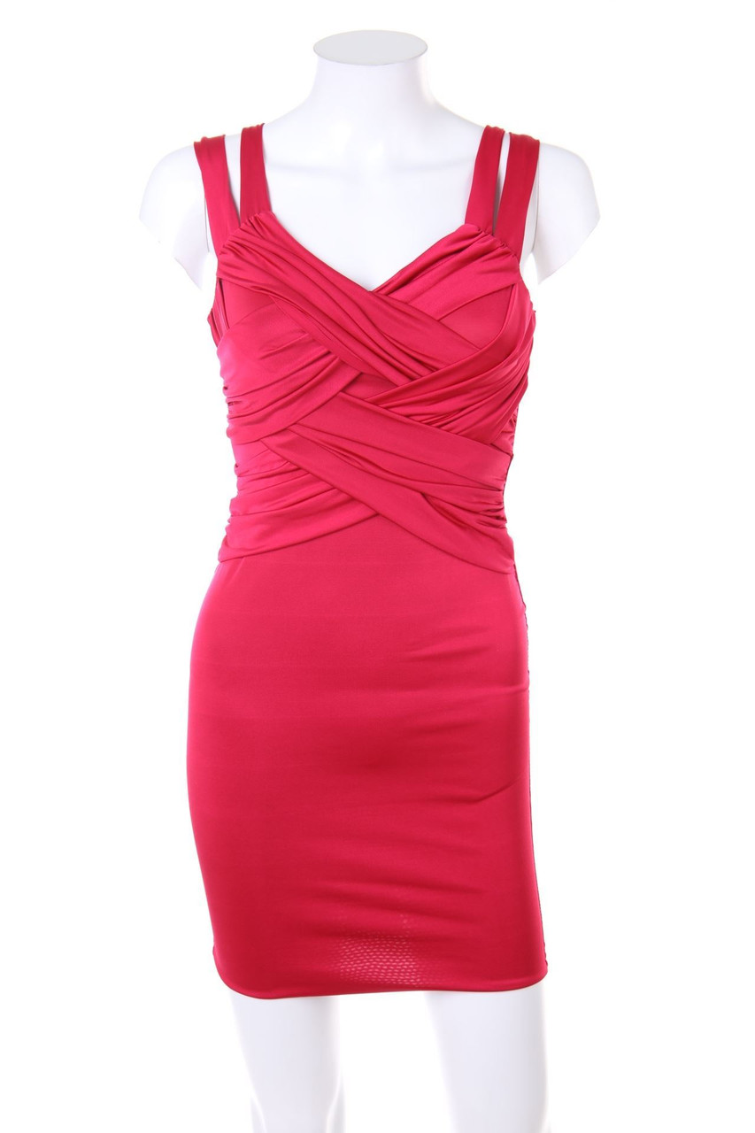 Ohne Label - Träger-Kleid mit Raffungen mit Stretch - XS