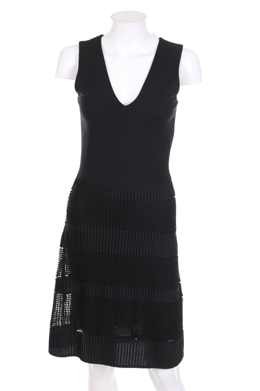 FRENCH CONNECTION - Party-Plissé-dress with Deep Plunge Neckline - XXS
