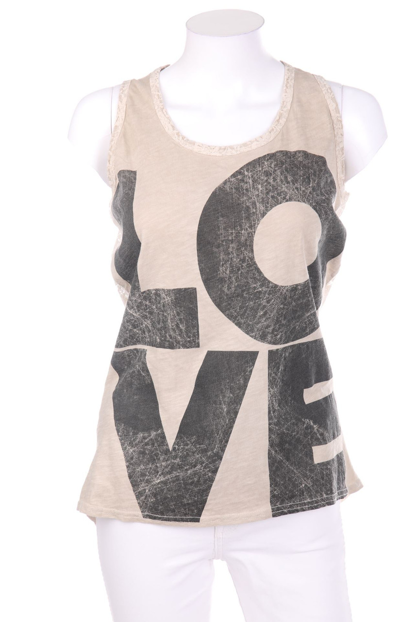 ANOUK - Top with Lace Insert - M