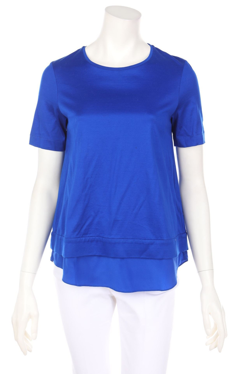 COS - Clean Chic-T-Shirt im Layer Look mit Seiden-Details - XS