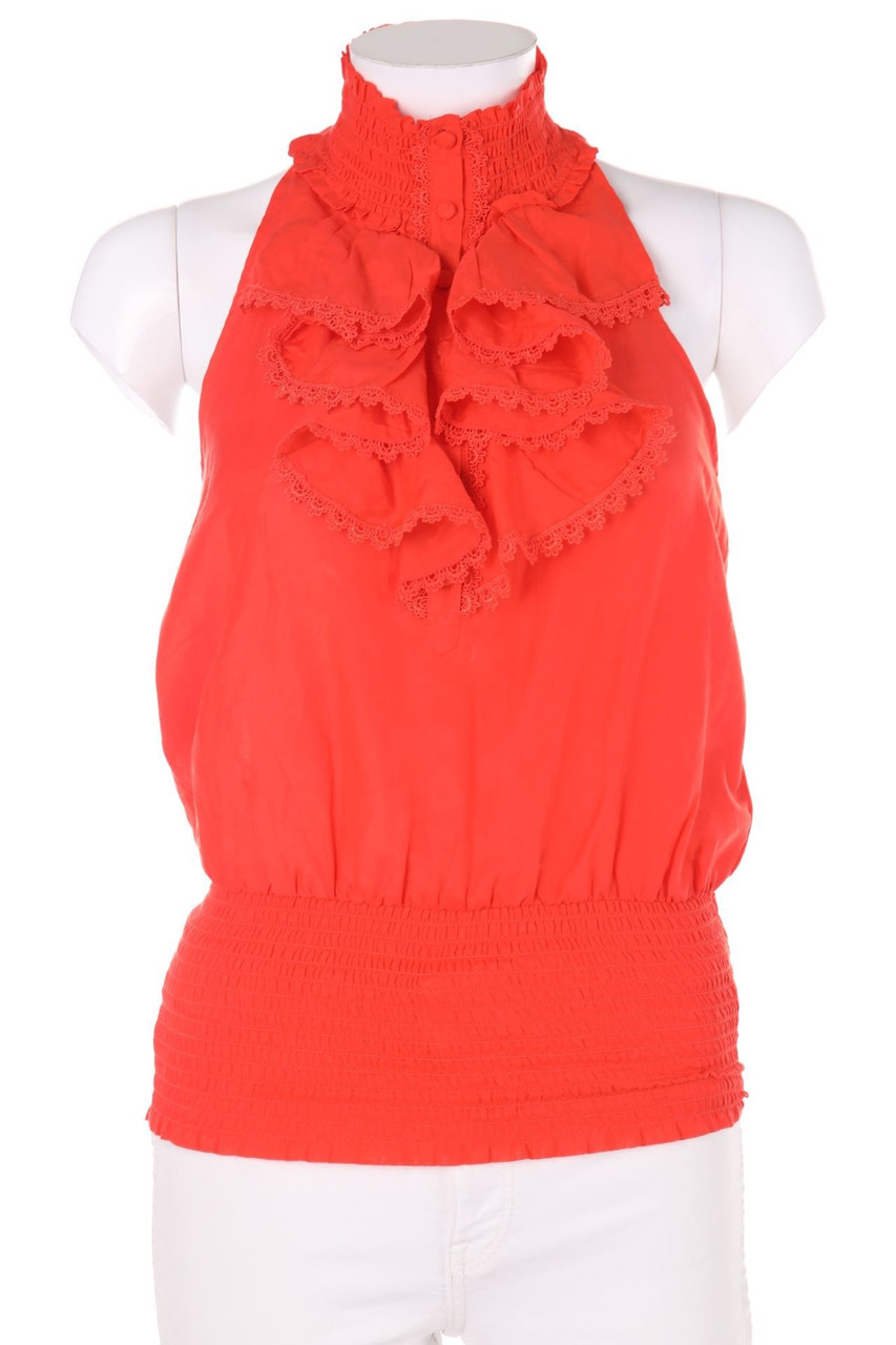 MORGAN - Neckholder Top with Silk with Volants with Lace - D 36