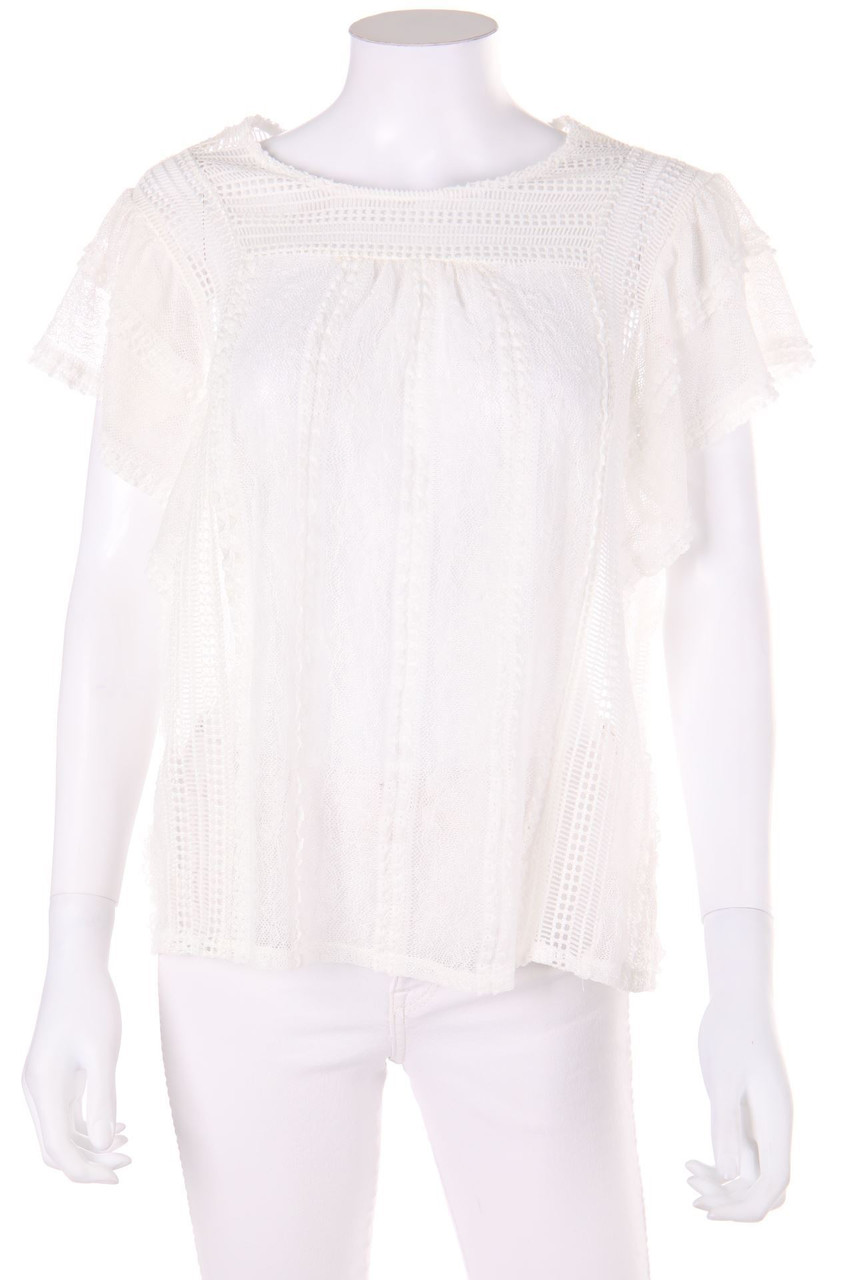 H&M - Bluse aus Spitze mit Rüschen - M