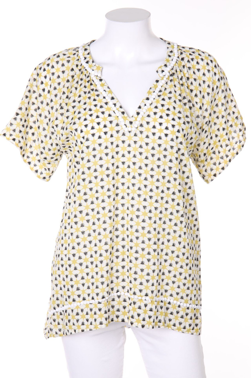 paul kehl - Shortsleeve Blouse with Jewelry Stones - D 38