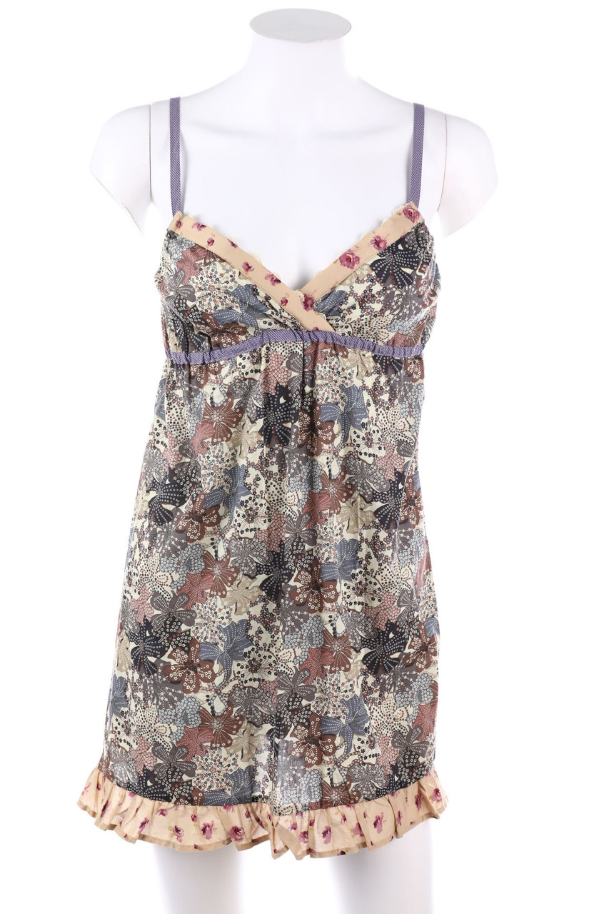 one step - Long-Mini Dress with Print - D 38