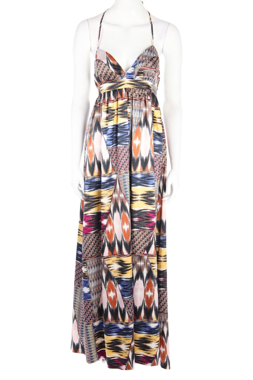 H&M - Maxi-Neckholder-Maxi-Kleid mit Print - D 36