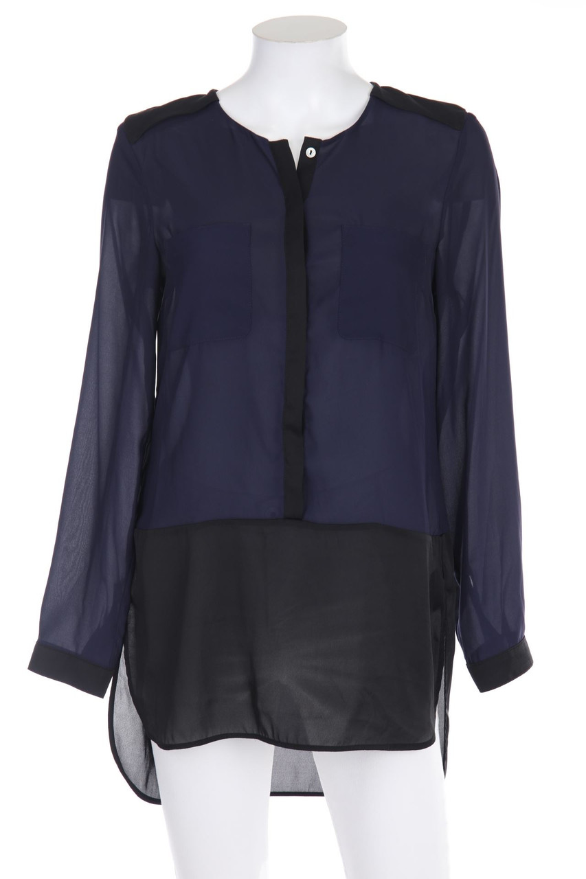 H&M - Two Tone-Hemd-Bluse mit aufgesetzten Taschen - D 36