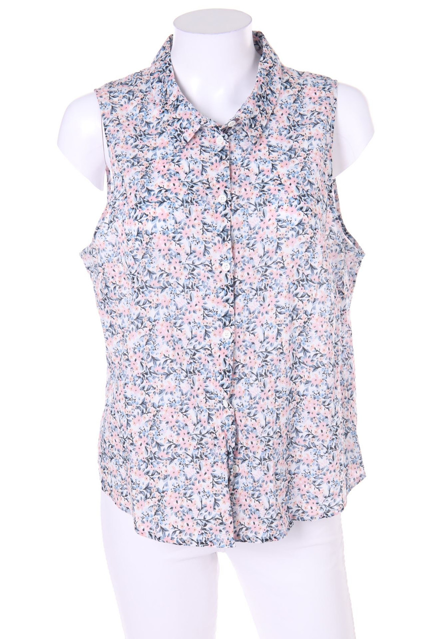 No Label - Blouse Top with Flower Print - XXL