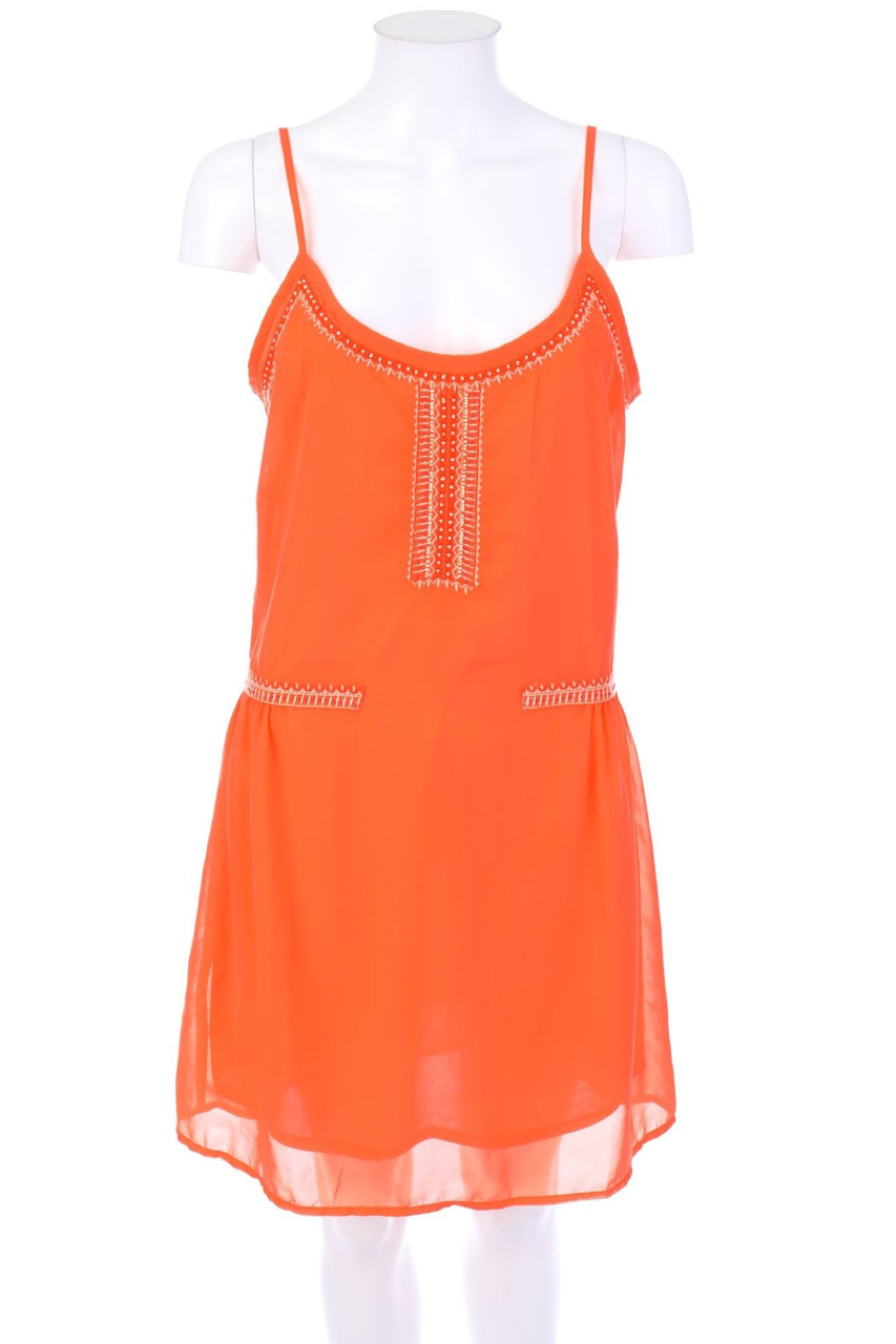 VILA - Sommer-Kleid mit Stickereien mit Perlen - S