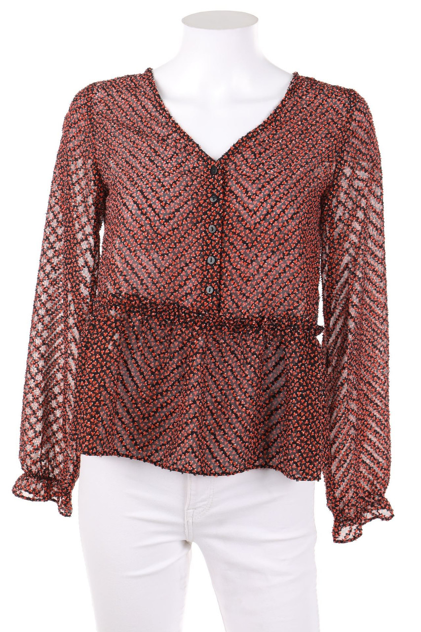 KOOKAI - Muster-Bluse mit Schößchen - XS