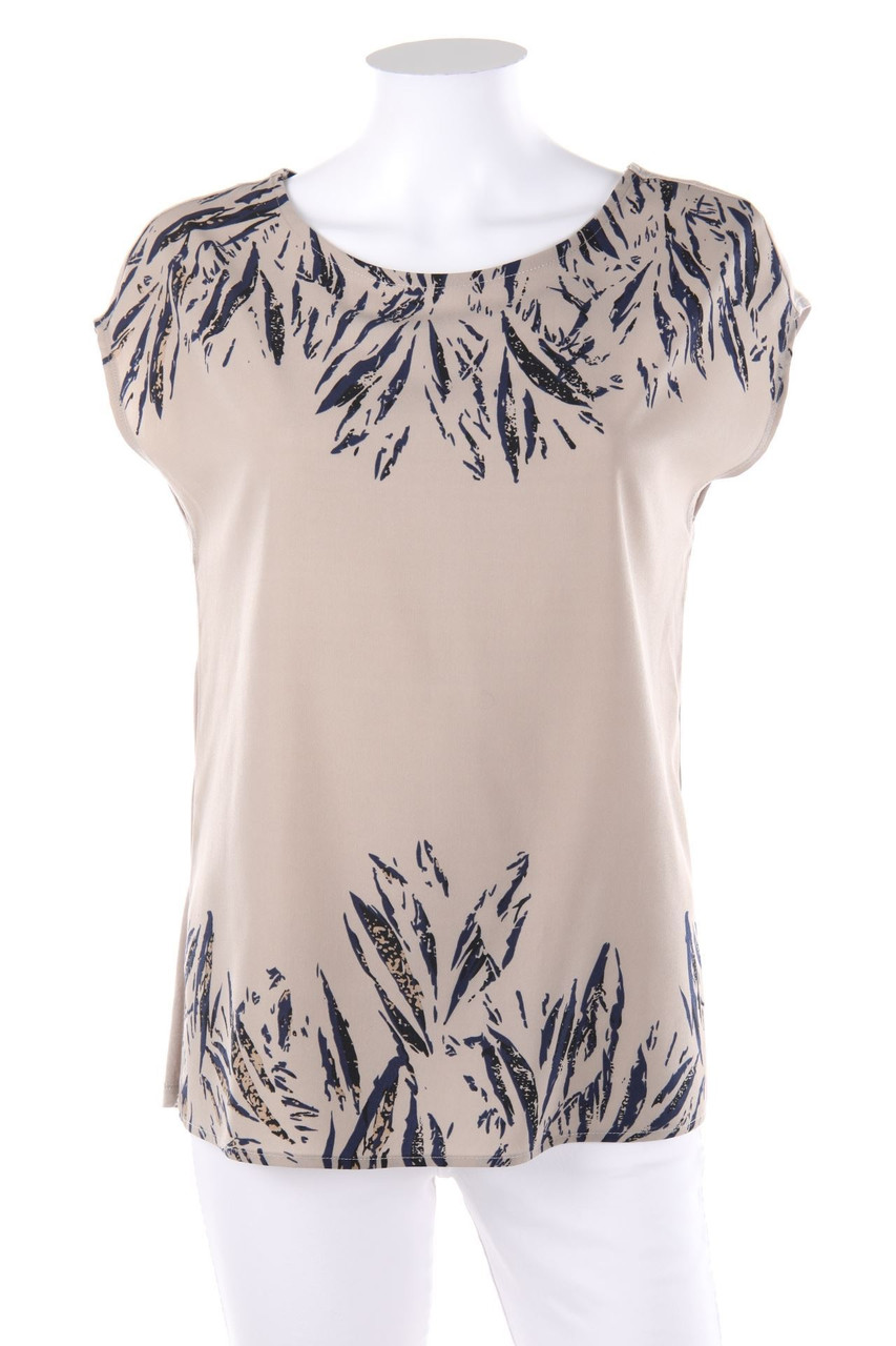 ESPRIT - Kurzarm-Bluse mit Print - S