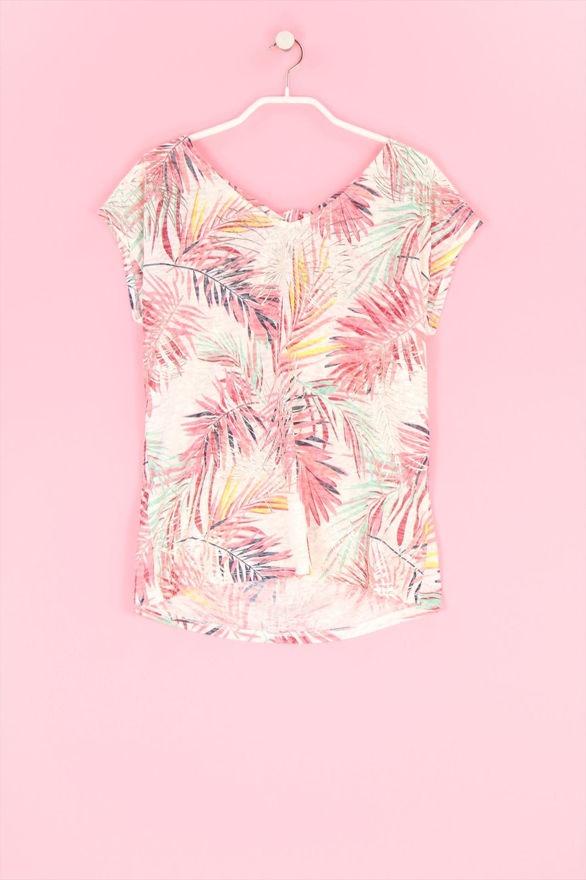 promod - Top mit Viskose mit Tropical Print - S