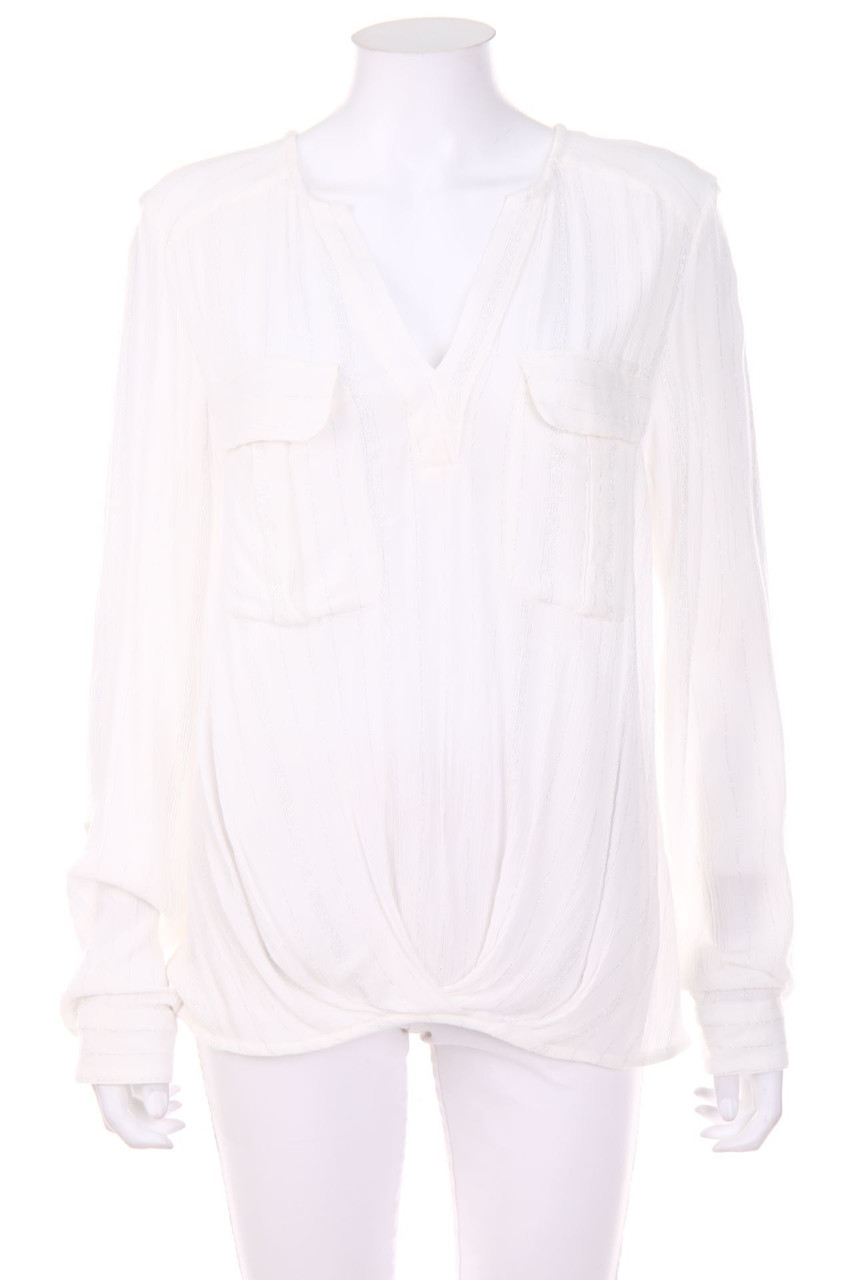 promod - Bluse mit Metallic-Effekt mit aufgesetzten Taschen - M