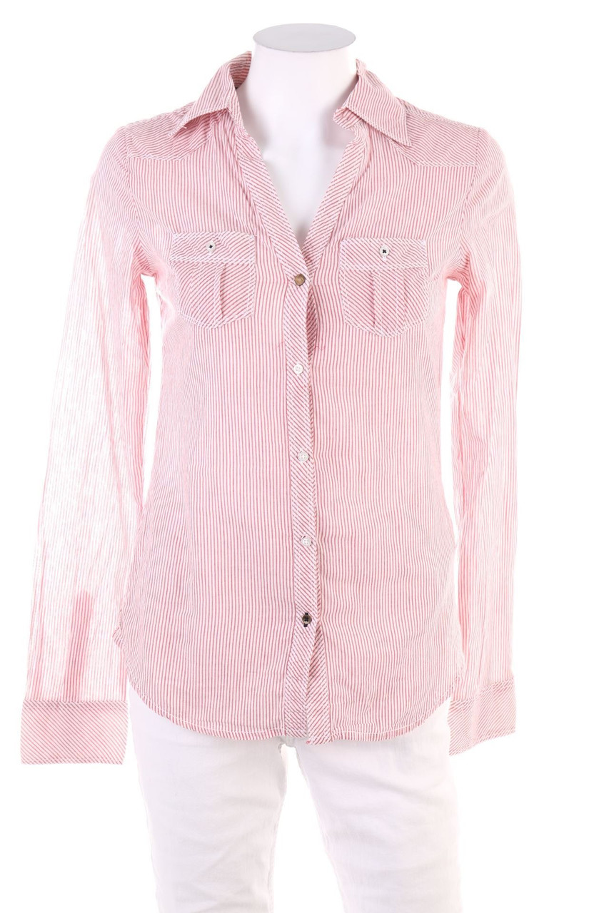 BSK - Shirt Blouse, Cotton with Stripes - S