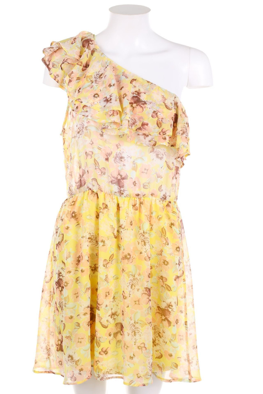 Stradivarius - One-Shoulder Dress with Flower Print - S