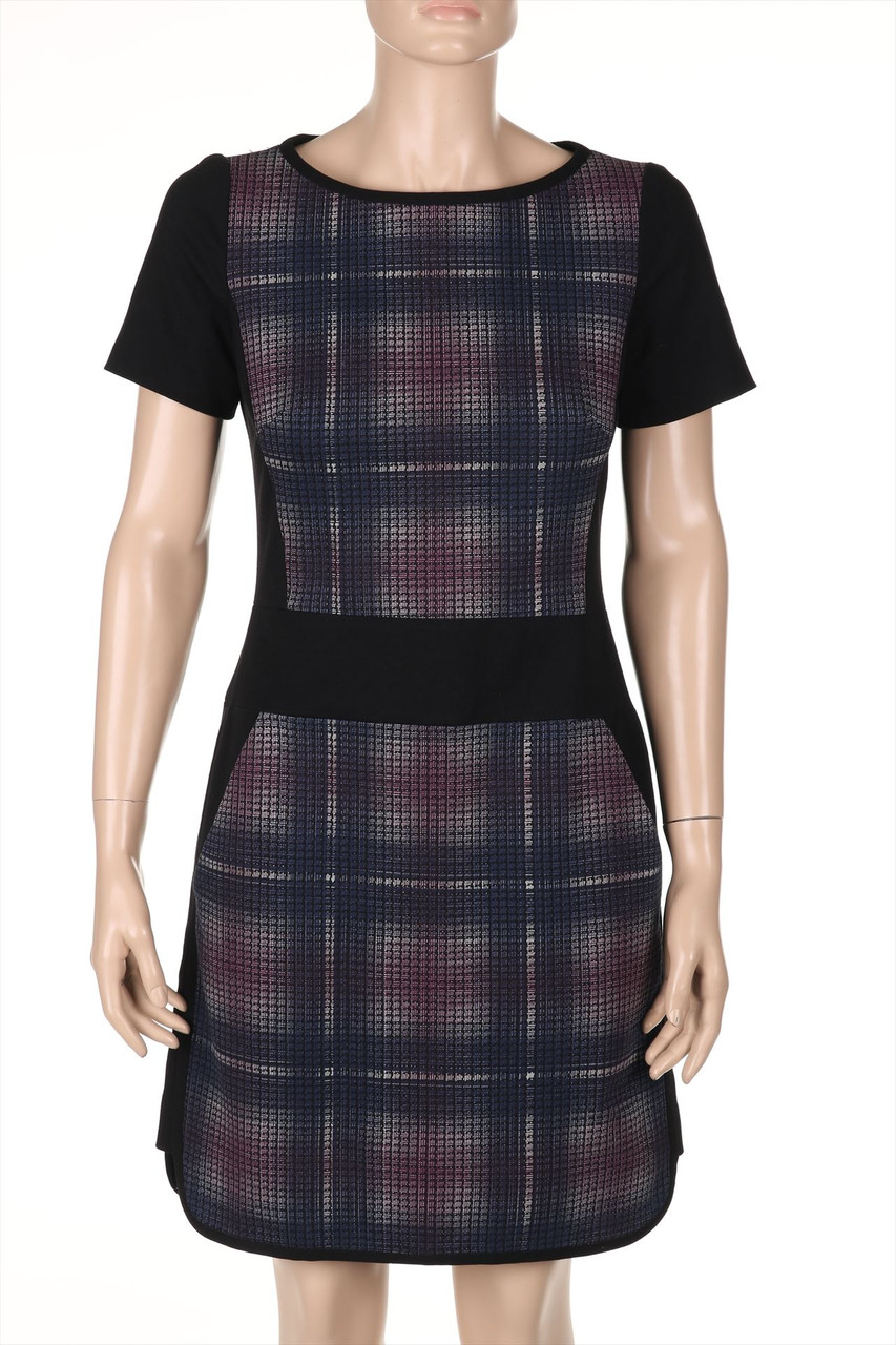 KAREN MILLEN - Sheath Dress, Viscose-blend, Checked - D 38