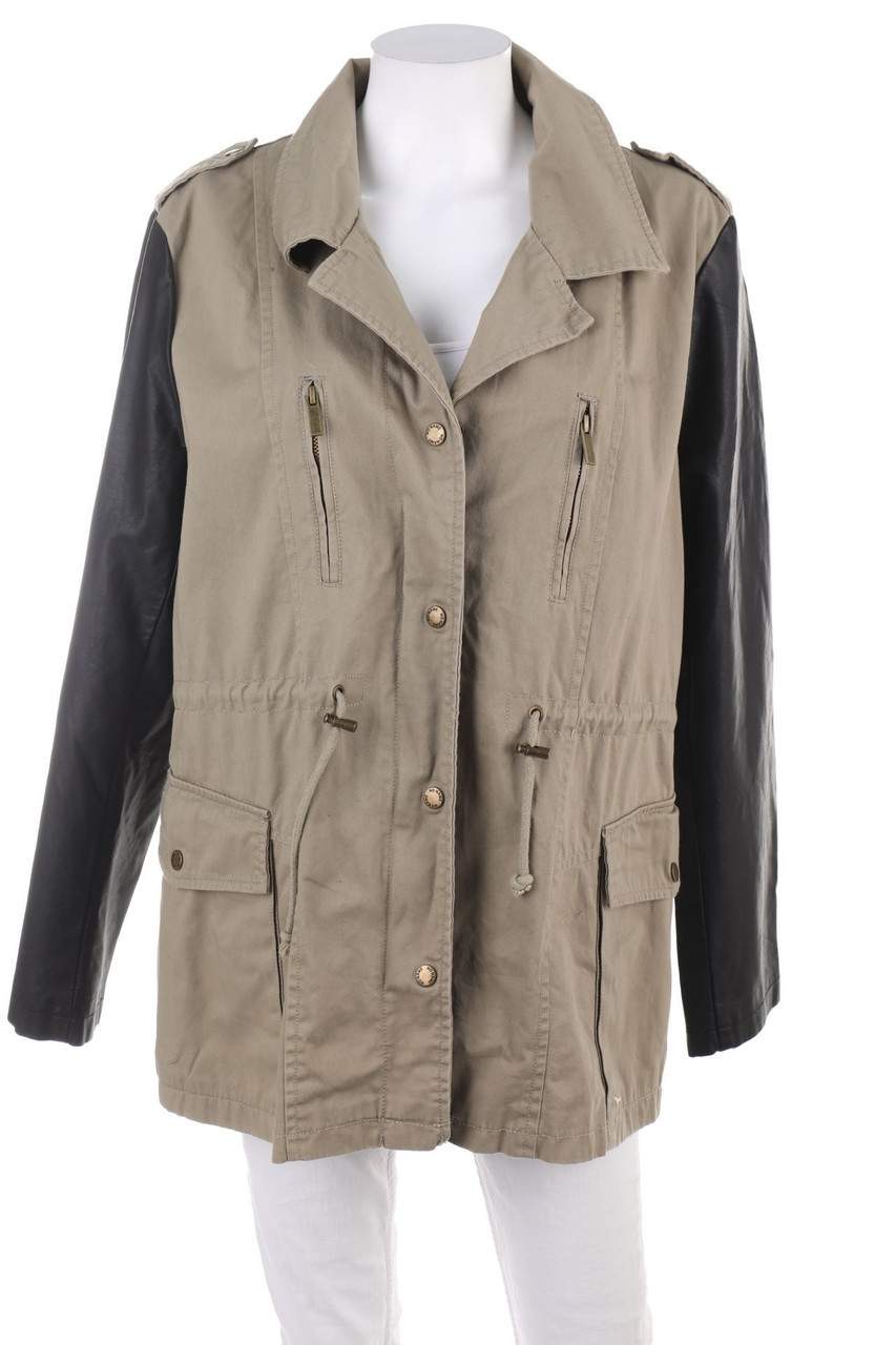 NO NAME - Jacke aus Baumwolle mit Kunstleder-Details - L