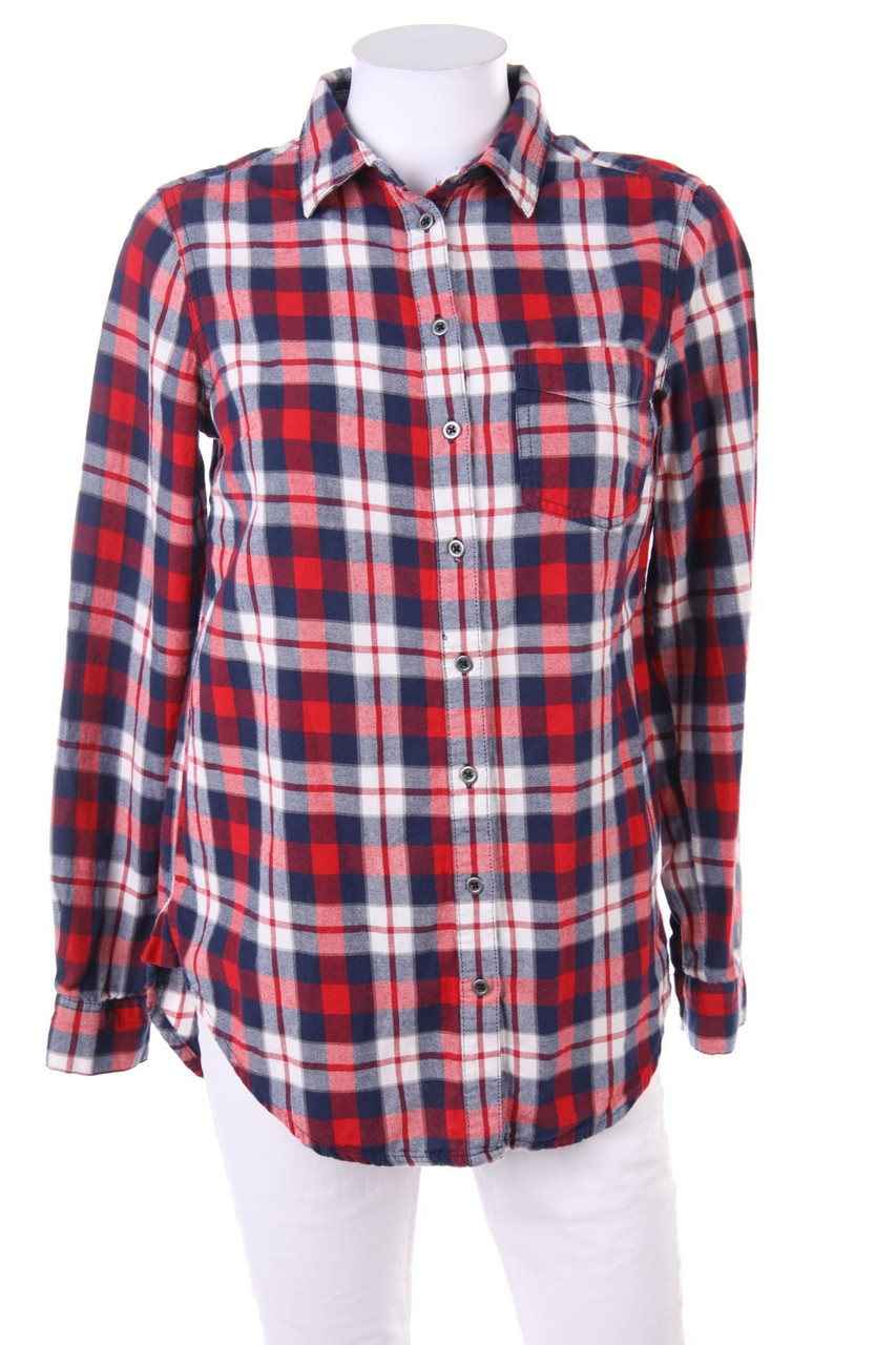 NEW LOOK - Hemd-Bluse aus Baumwolle mit Karo-Muster - D 36