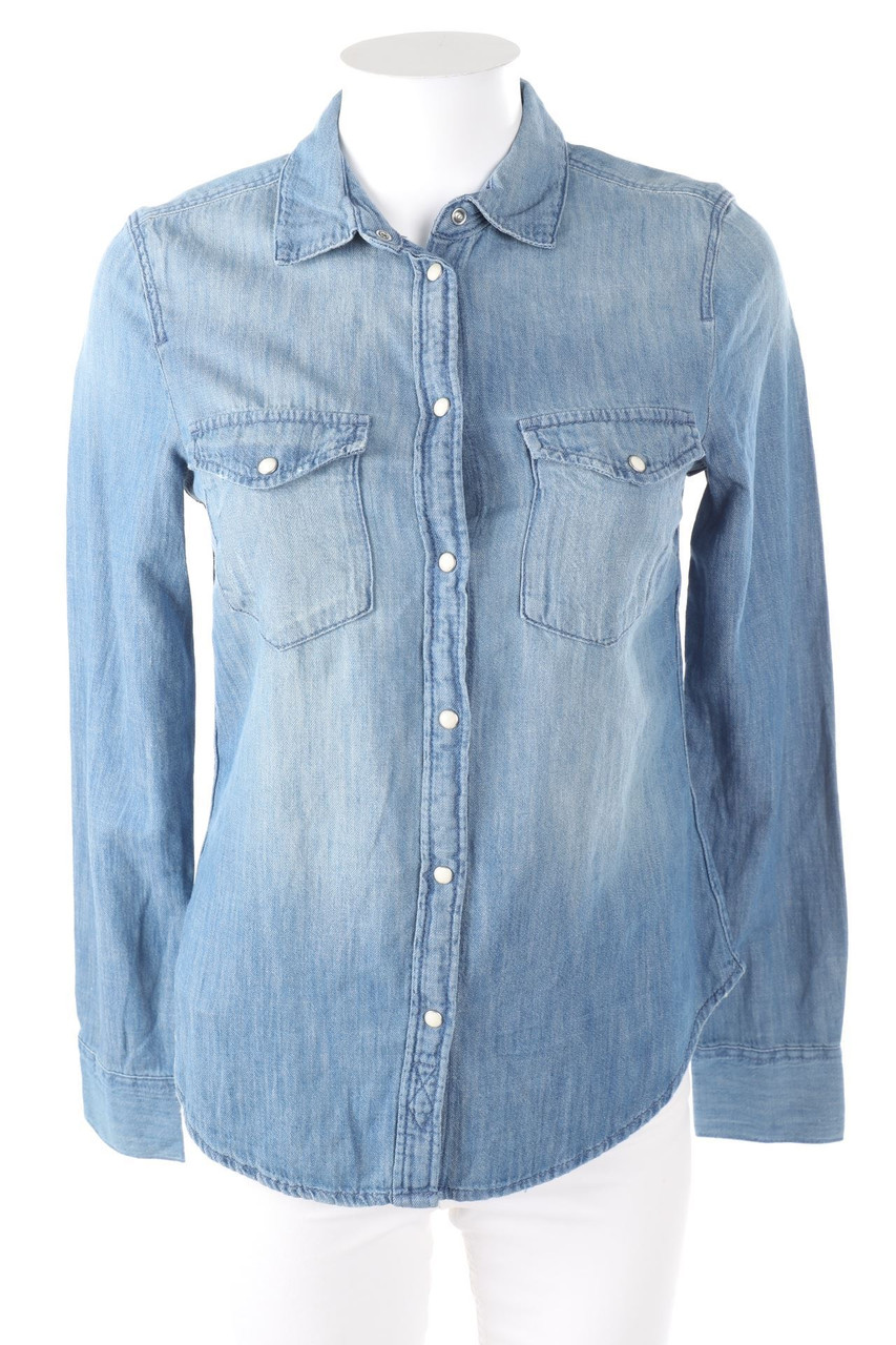 H&M LOGG - Jeans-Bluse im Used Look mit aufgesetzten Taschen - D 34
