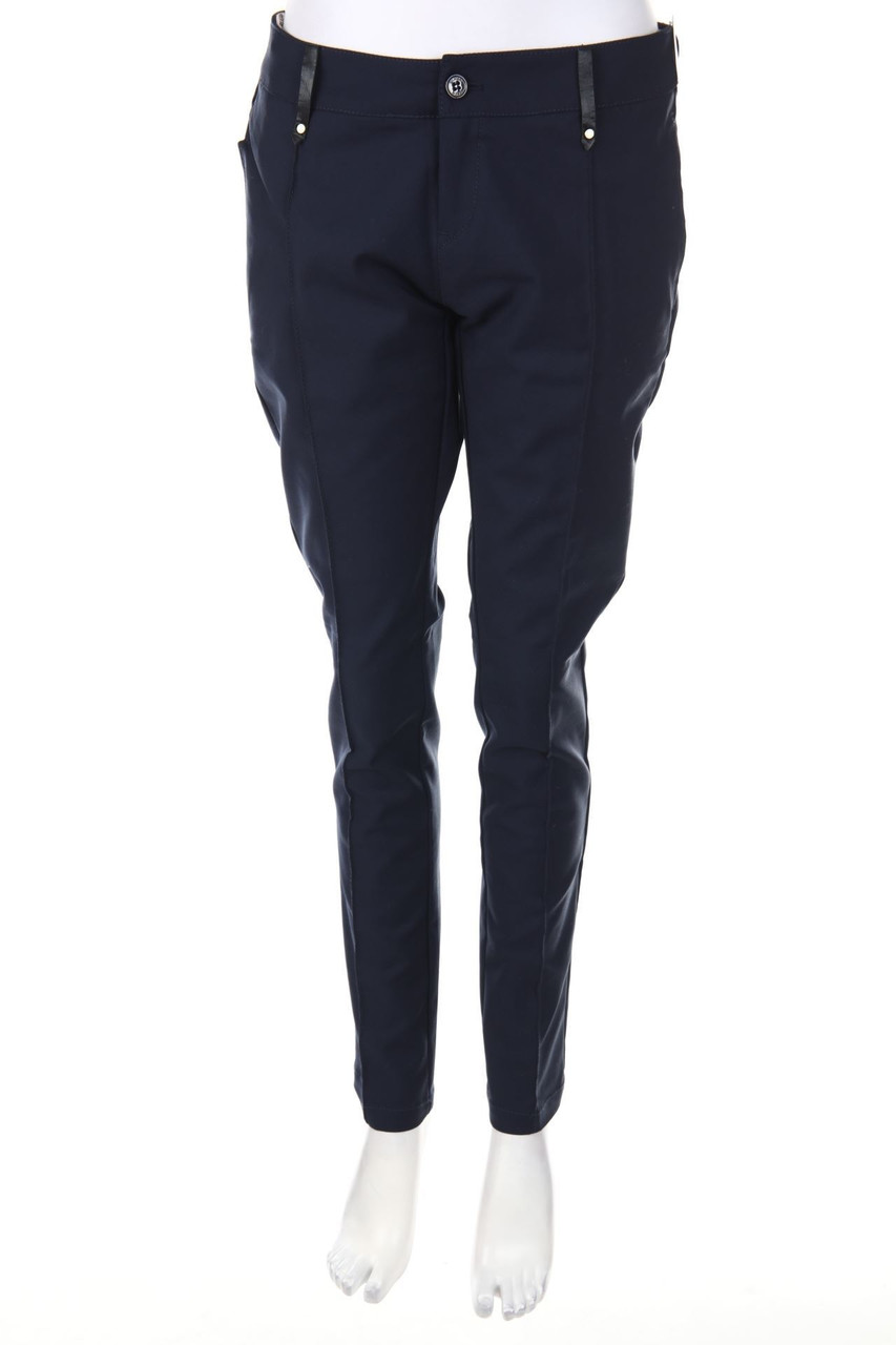 SILVIAN HEACH - Hose aus Baumwoll-Mix mit Kunstleder-Details - D 40