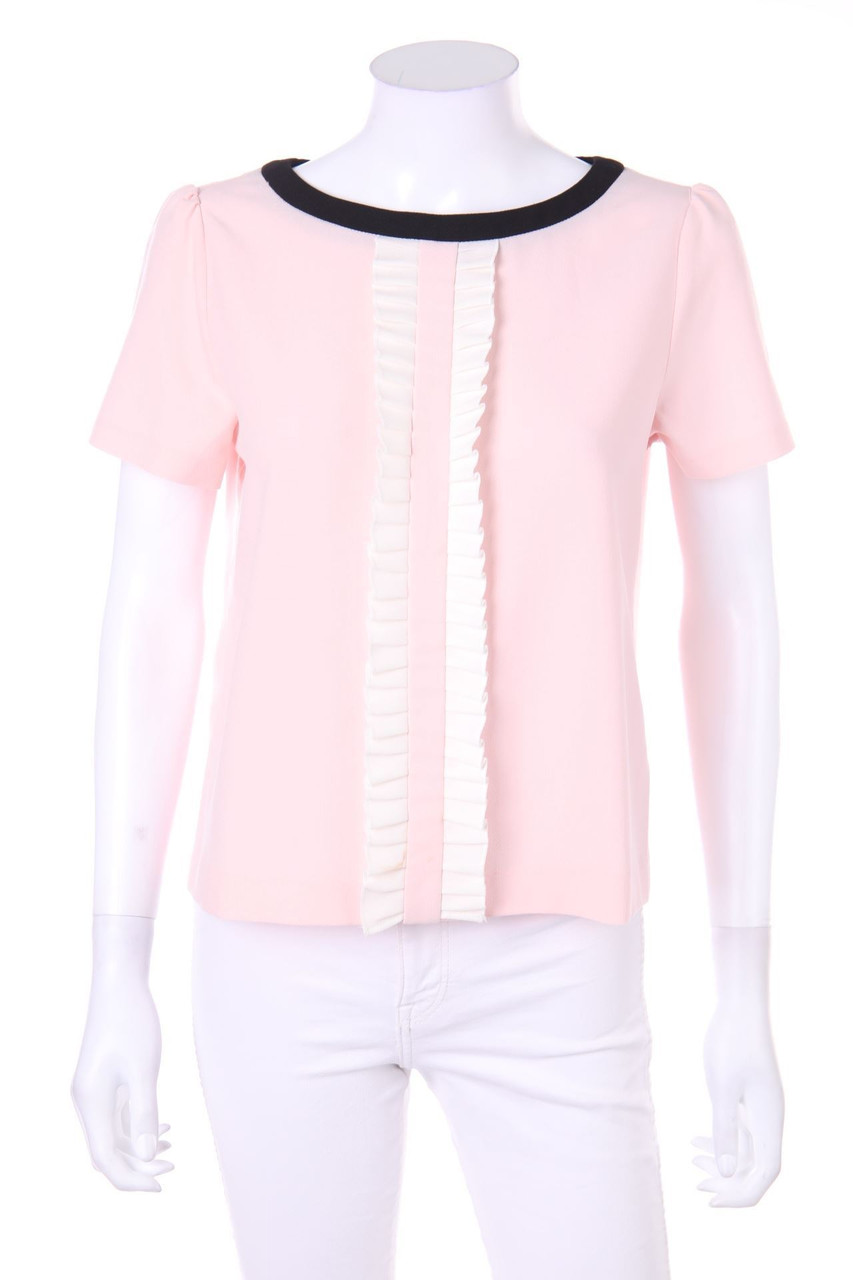 MADEMOISELLE R - Kurzarm-Bluse mit Rüschen mit Puffärmeln - D 38