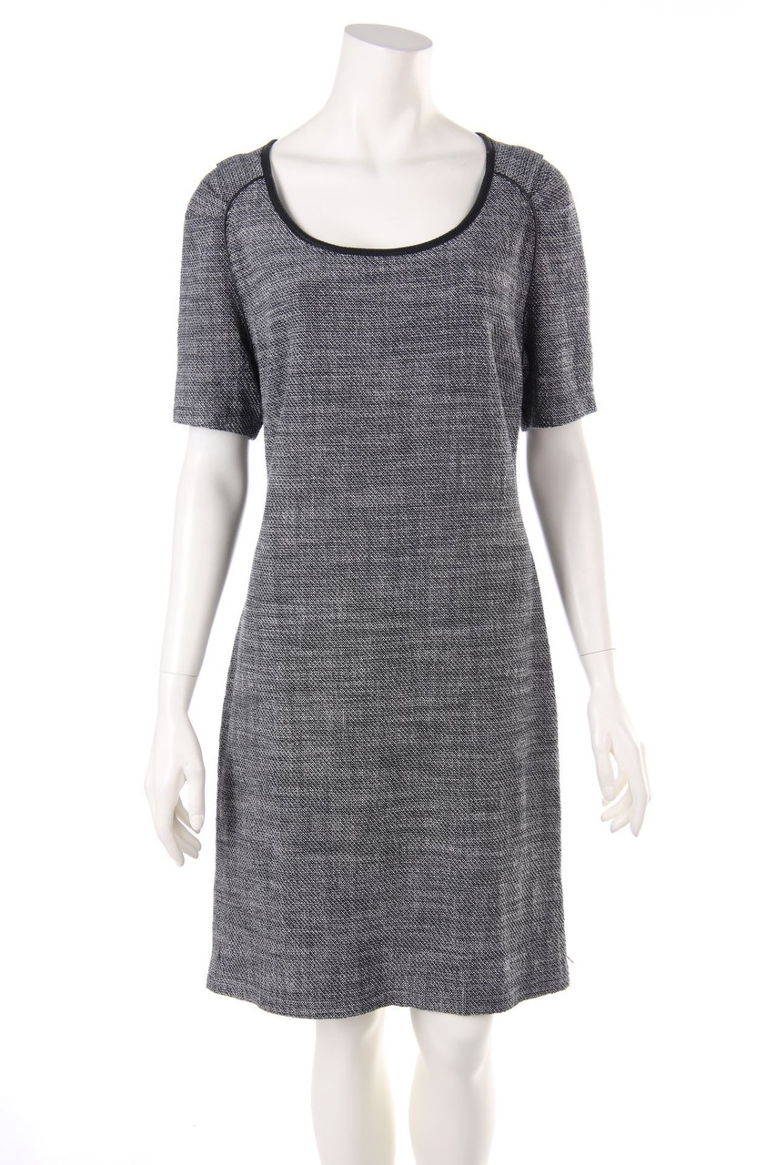 MAISON SCOTCH - Strickkleid mit Kunstleder-Details - D 42