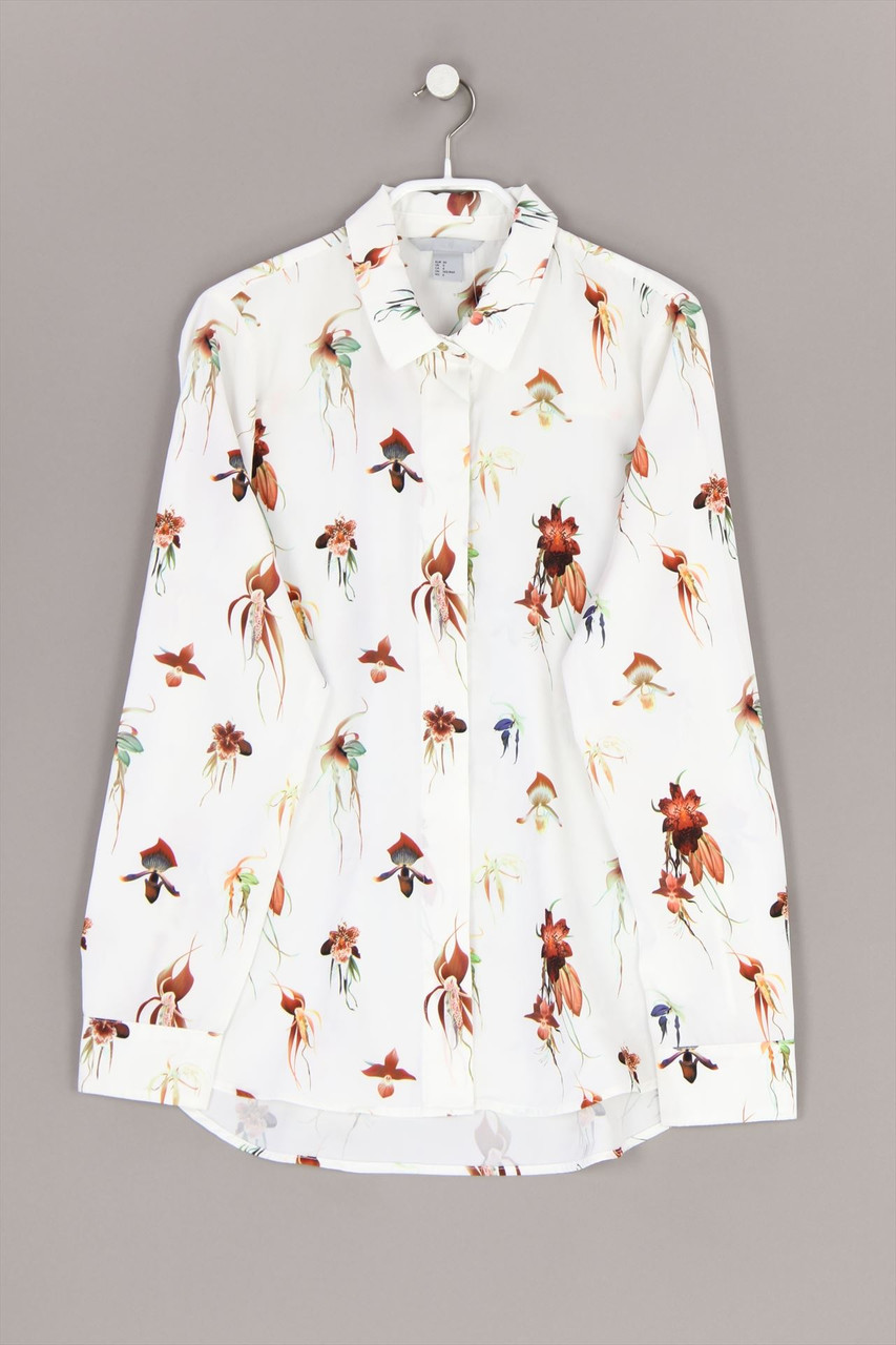 H&M - Hemd-Bluse mit Blumen-Print - D 36