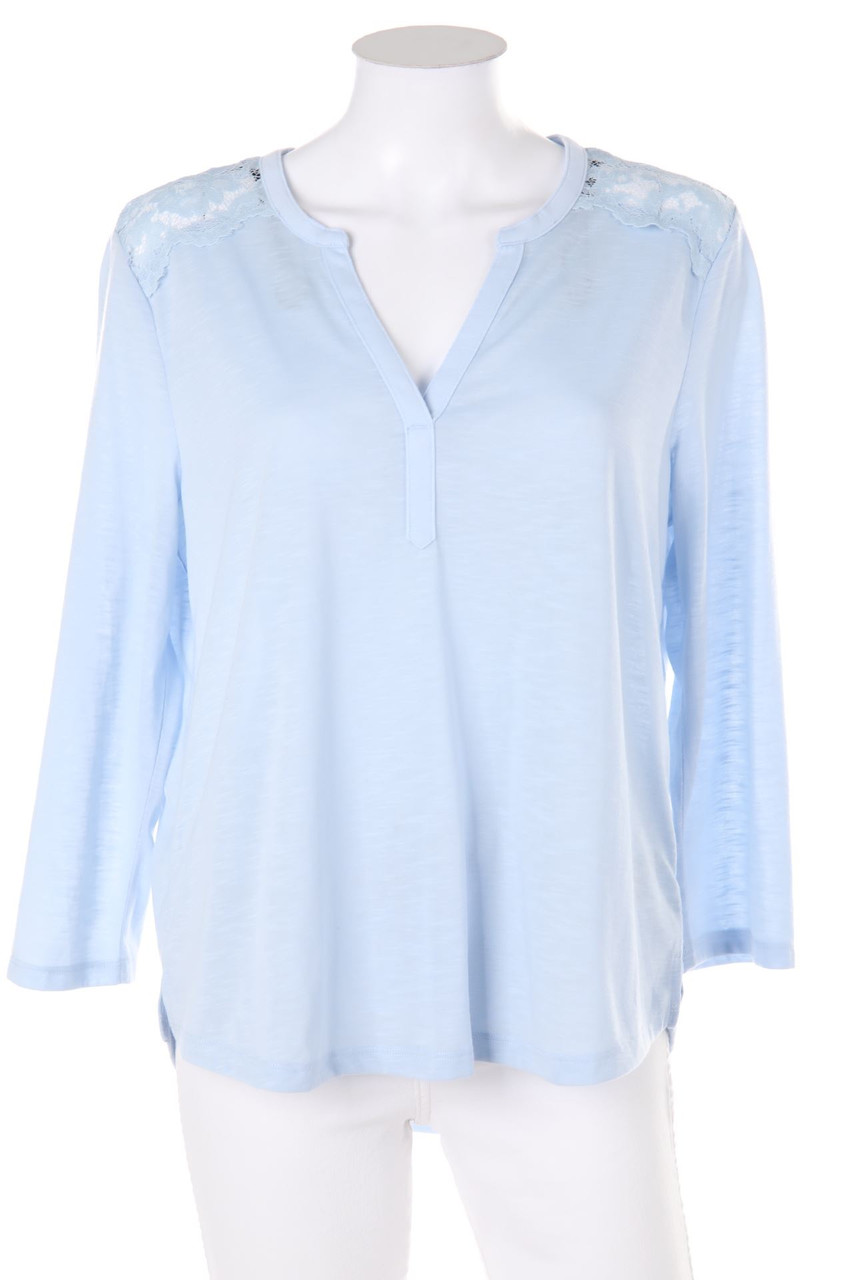 H&M - Bluse mit Spitzen-Einsatz - M