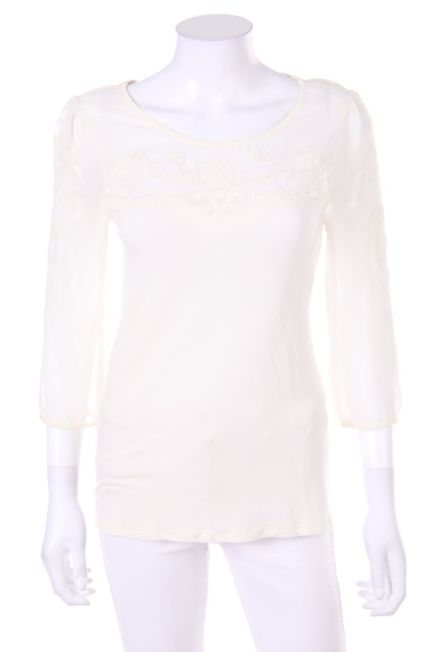 H&M - 3/4-Arm-Shirt im Boho-Stil mit Applikationen - S