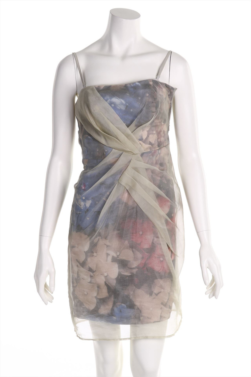 KAREN MILLEN - Silk Dress with Flower Print - D 34