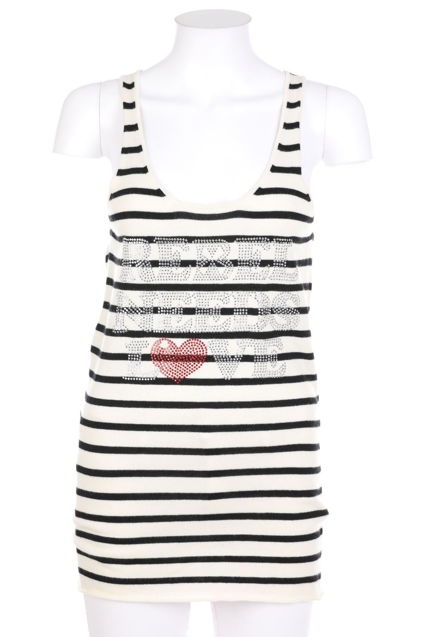 Rebel Cashmere - Streifen-Strick-Top mit Kaschmir mit Seide - M