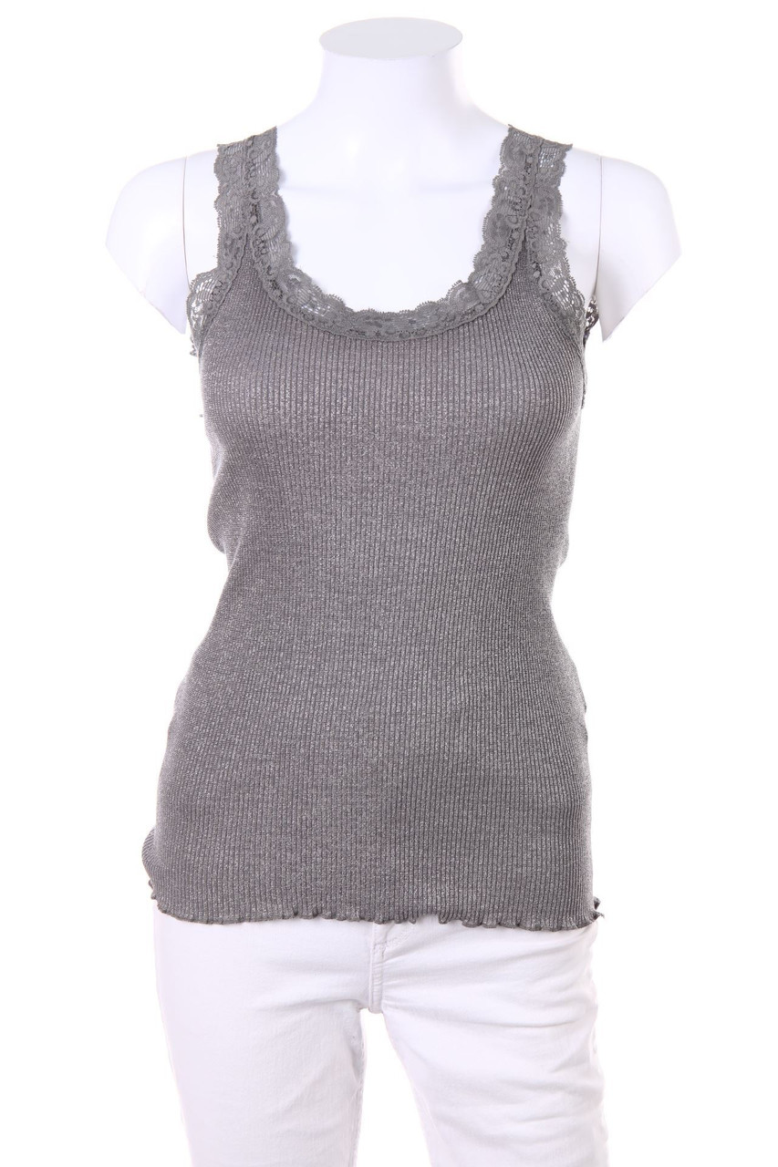 alberto bini - Metallic-Top aus Seiden-Mischung - D 38