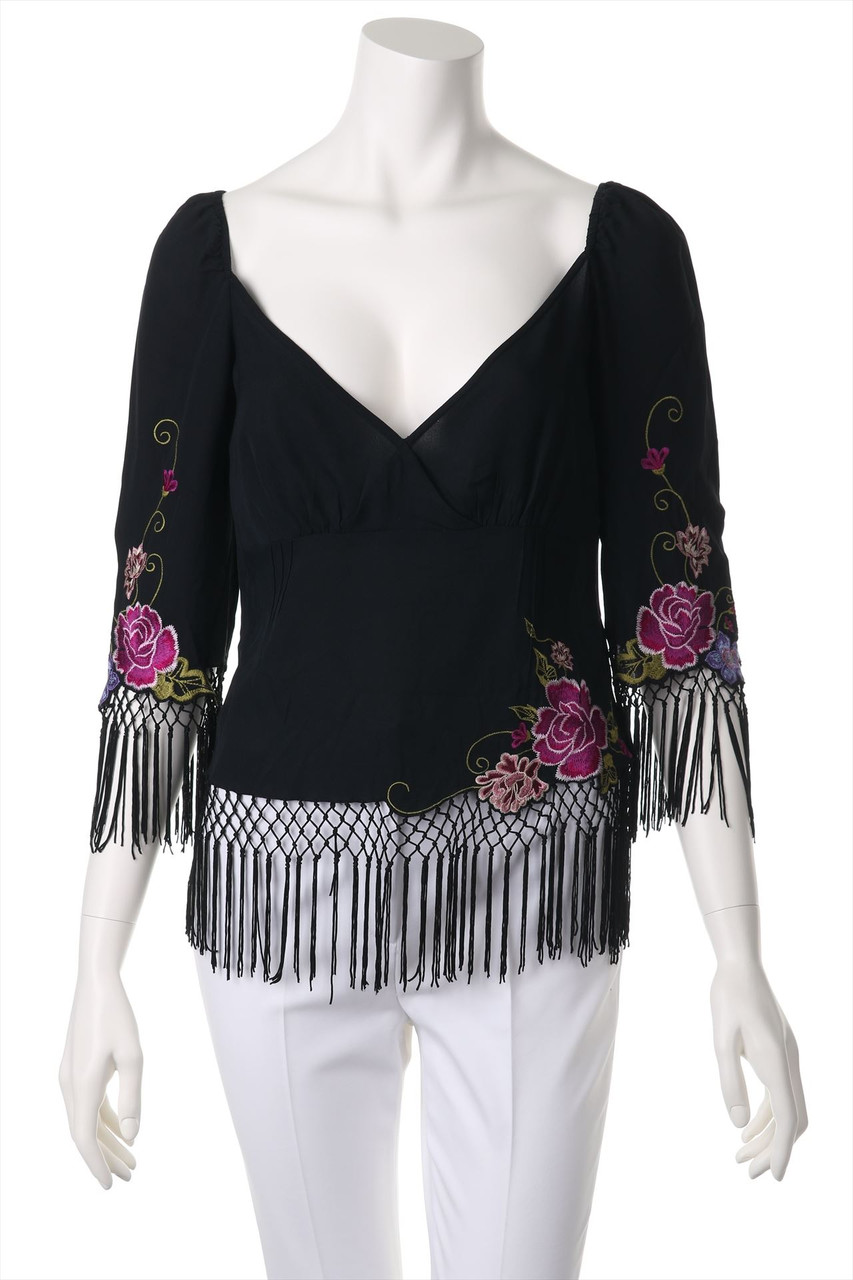 KAREN MILLEN - Blouse with Embroideries - D 36