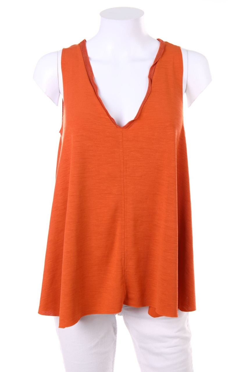 ZARA W&B - Top mit tiefem Ausschnitt - M