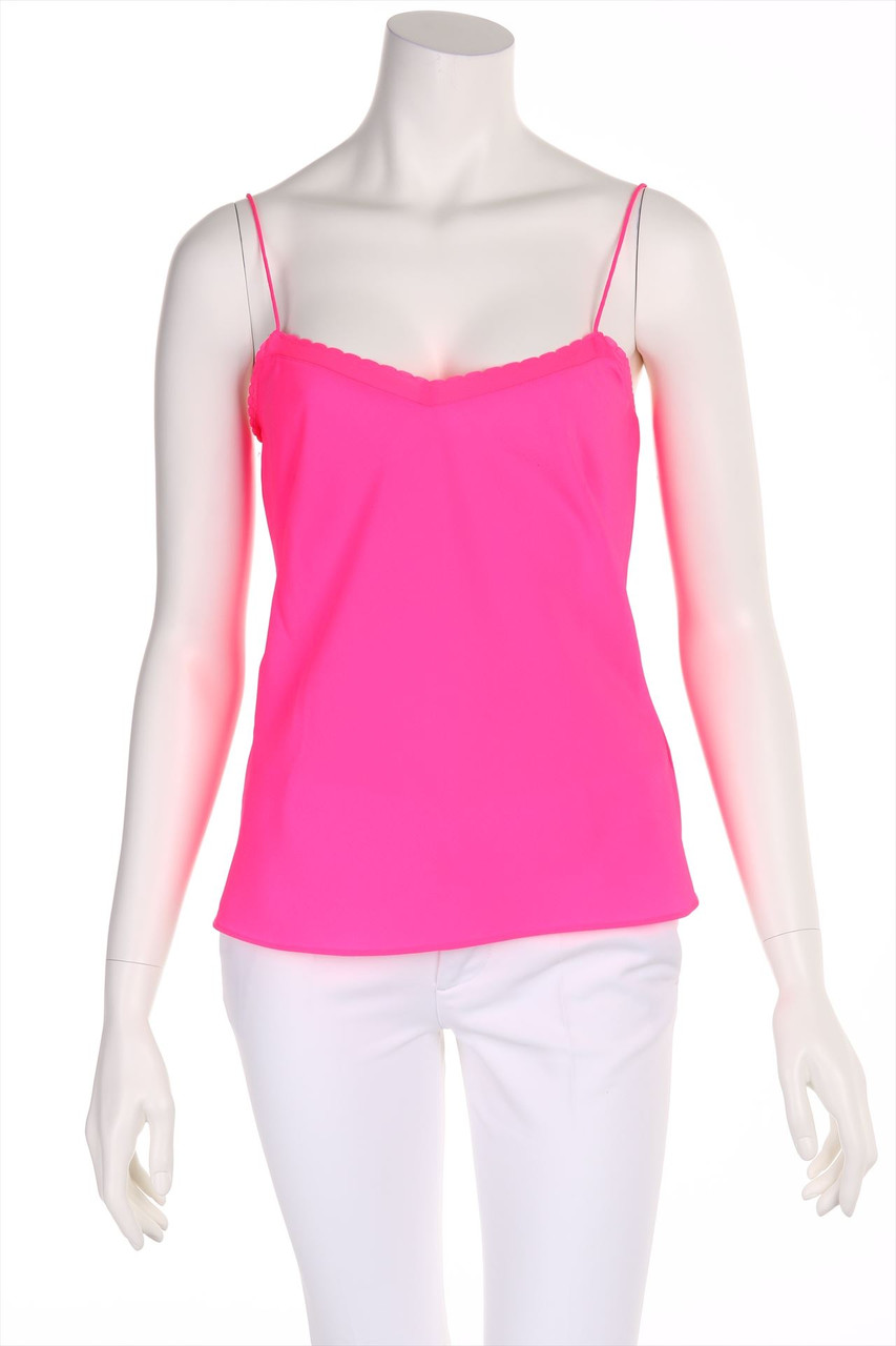 TED BAKER LONDON - Neon-Top with Scalloped Hem - S