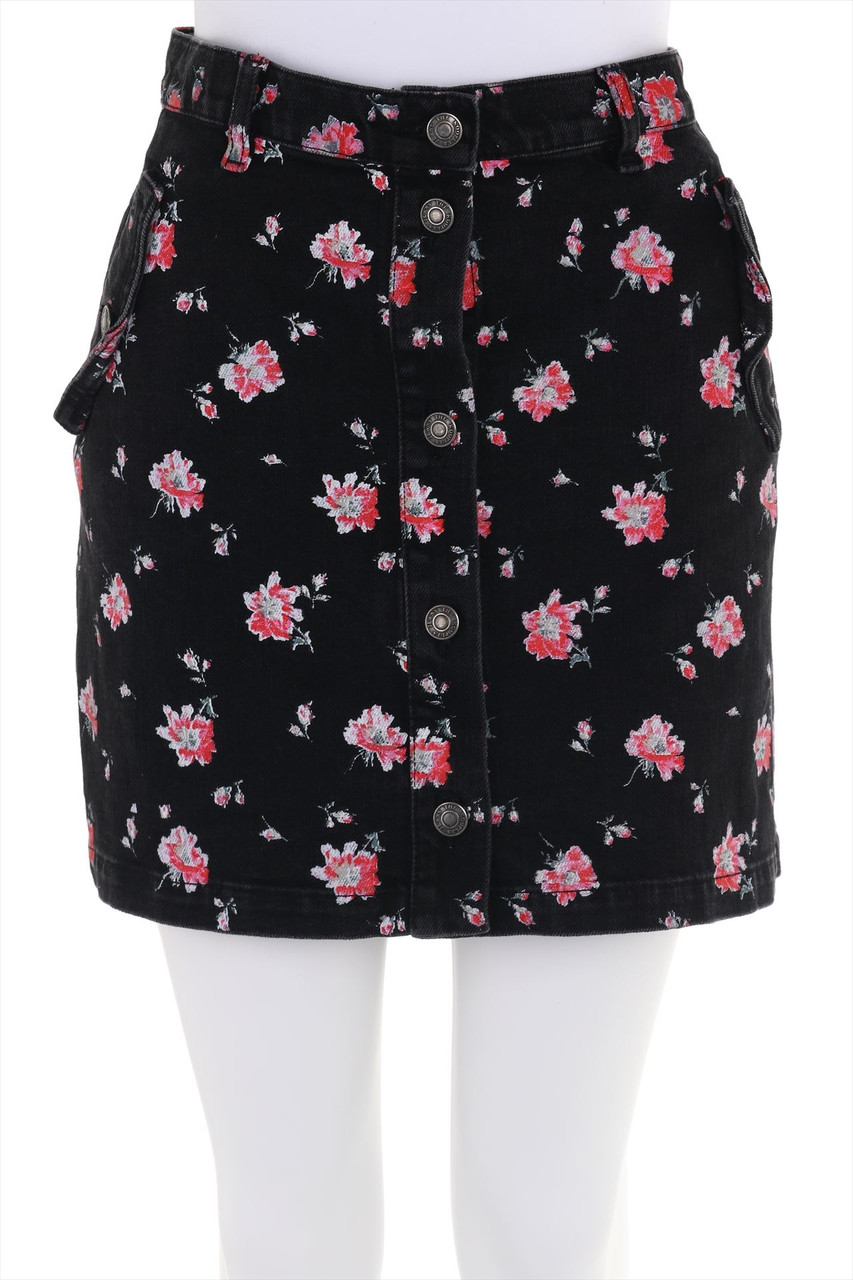The Kooples - Denim Skirt with floral print - L