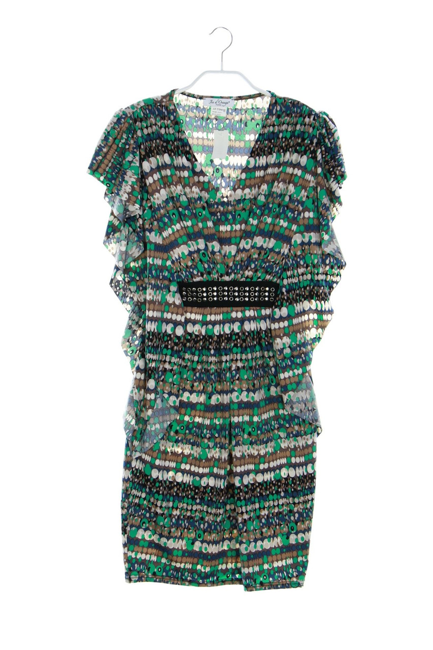 Jus d´Orange - Volants-Kleid mit Falten - S