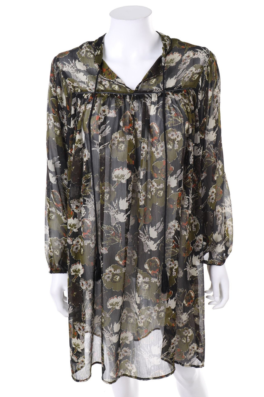 ZARA - Tunikakleid mit Blumen-Print - S