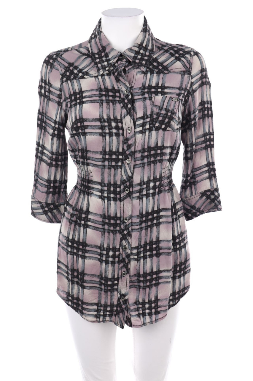 Guess Jeans - Checked Shirt Blouse with Ruffles - D 36