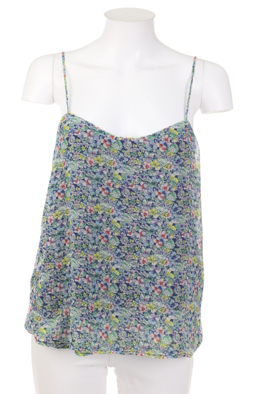 MANGO - Sommer-Top mit floralem Muster im Layer Look - M