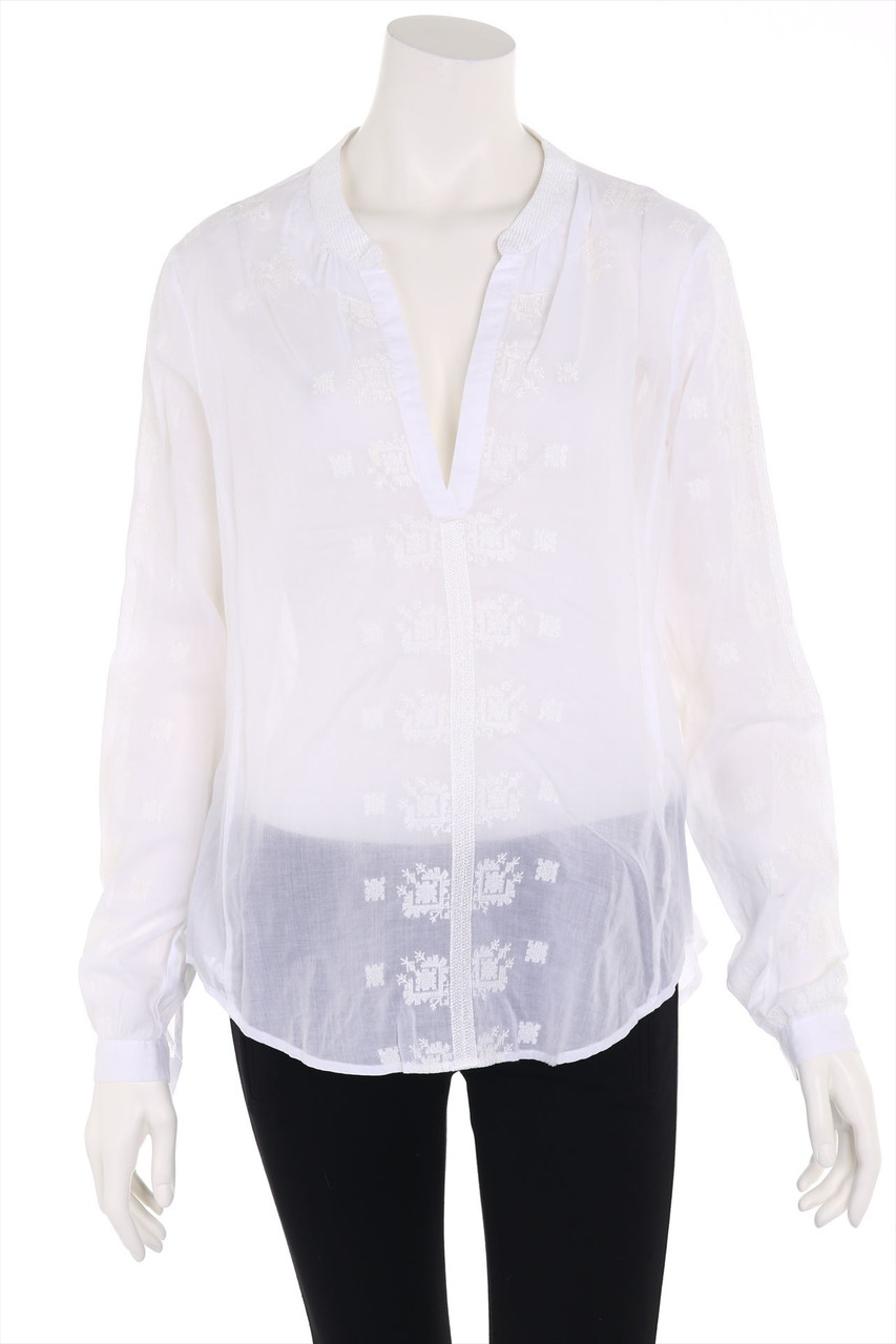VELVET BY GRAHAM & SPENCER - Tunic Blouse with Embroideries - M