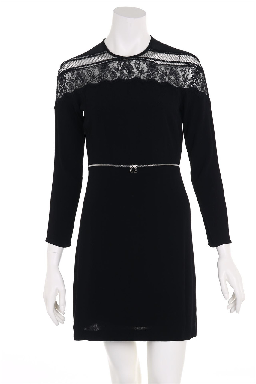 sandro - Kleid mit Spitzen-Einsatz - D 34